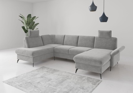 Home affaire Wohnlandschaft »Rochelle«, wahlweise mit Bettfunktion, Bettkasten und Armteilverstellung