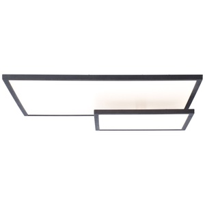 Brilliant, LED-Deckenlampe Bility, rechteckig, Rahmen schwarz, Brilliant LED Panel »Bility«, 1 flammig, Leuchtmittel LED-Modul LED fest integriert, LED Deckenaufbau-Paneel 62x47cm schwarz/weiss easyDim