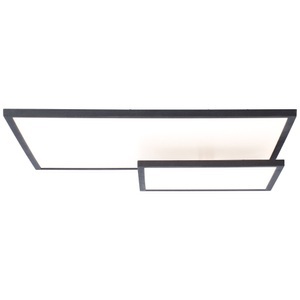 Brilliant, LED-Deckenlampe Bility, rechteckig, Rahmen schwarz, Brilliant LED Panel »Bility«, 1 flammig, Leuchtmittel LED-Modul LED fest integriert, LED Deckenaufbau-Paneel 62x47cm schwarz/weiss easyDim
