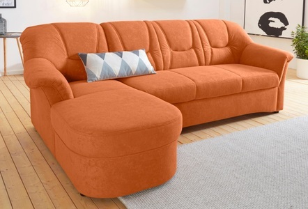 DOMO collection, DOMO collection Ecksofa, DOMO collection Ecksofa »Sarafina L-Form«, wahlweise mit Bettfunktion, optional mit Federkern