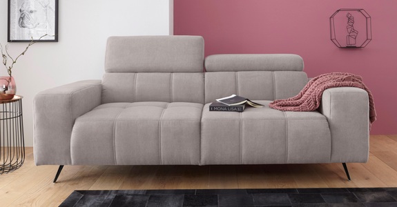 DOMO collection, DOMO collection 2-Sitzer, DOMO collection 2-Sitzer »Trento, mit Kufenfuss oder Einzelfuss«, wahlweise mit Kopfteilverstellung und in zwei Grössen erhältlich