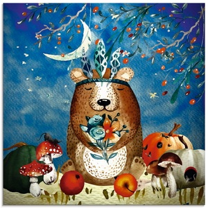 Artland, Artland Glasbild »Der müde Bär«, Artland Glasbild »Der müde Bär«, Tiere, (1 St.), in verschiedenen Grössen