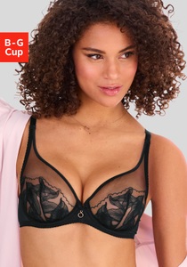 LASCANA Bügel-BH »Gabriella«, mit hauchzarter Stickerei, transparente Unterwäsche