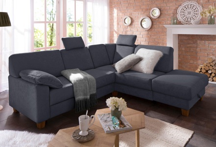 HOME AFFAIRE, Home affaire Ecksofa »Belfort«, mit Federkern, wahlweise mit Bettfunktion und Stauraum, Home affaire Ecksofa »Belfort L-Form« mit Federkern, wahlweise mit Bettfunktion und Stauraum
