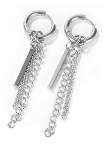 FIRETTI, Firetti Paar Creolen »Chain«, mit abnehmbaren Einhängern, Firetti Paar Creolen »Schmuck Geschenk Chain«, Einhänger abnehmbar