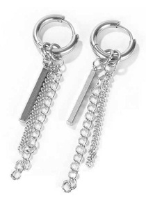 FIRETTI, Firetti Paar Creolen »Chain«, mit abnehmbaren Einhängern, Firetti Paar Creolen »Schmuck Geschenk Chain«, Einhänger abnehmbar