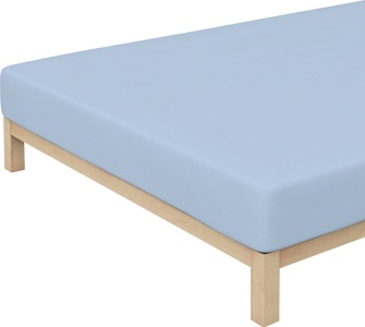 Schlafgut, Spannbetttuch Organic Cotton aus Bio-Baumwolle Schlafgut blau Größe: 019, Bio-Feinjersey-Spannbetttuch Organic Cotton Schlafgut blau Größe: 019