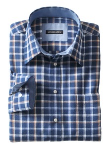MARCO DONATI, Marco Donati Langarm-Hemd aus weicher Flanell-Qualität, 