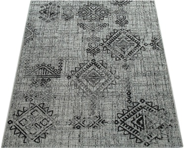 PACO HOME, Teppich, »Coco 204«, Paco Home, rechteckig, Höhe 16 mm, maschinell gewebt, Paco Home Teppich »Coco 204«, rechteckig, 4 mm Höhe, Flachgewebe, Rauten Muster, Vintage Design, In- und Outdoor geeignet