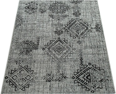 PACO HOME, Teppich, »Coco 204«, Paco Home, rechteckig, Höhe 16 mm, maschinell gewebt, Paco Home Teppich »Coco 204«, rechteckig, 4 mm Höhe, Flachgewebe, Rauten Muster, Vintage Design, In- und Outdoor geeignet