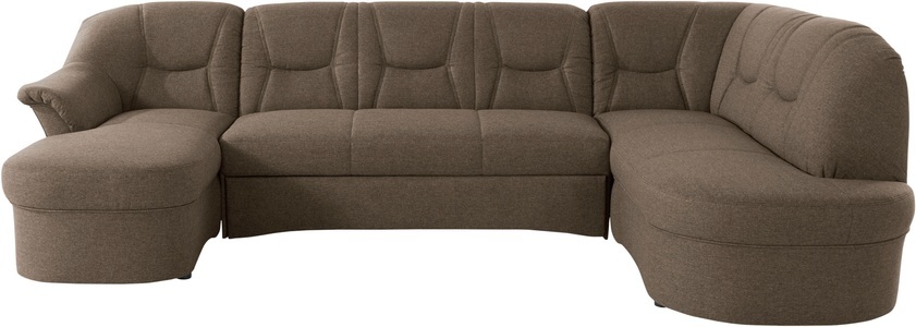 DOMO collection, DOMO collection Wohnlandschaft »Sarafina«, wahlweise mit Bettfunktion, optional mit Federkern, DOMO collection Wohnlandschaft »Sarafina, zeitlos und komfortabel, optional mit Federkern, U-Form« wahlweise mit Bettfunktion