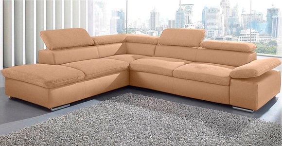 SIT&MORE, sit&more Ecksofa, sit&more Ecksofa »Valentine L-Form, B: 272 cm« mit Arm- & Kopfteilverstellung, optional mit Bettfunktion