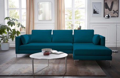 Alte Gerberei, Alte Gerberei Ecksofa »Marinus«, mit schmalen Lehnen, inklusive Rückenkissen & Armlehnkissen, 