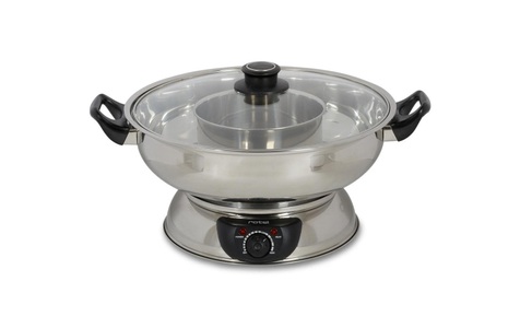 Rotel, ROTEL U1812EU - Elektrischer Mongolentopf mit Glasdeckel (Edelstahl), Rotel Mongolentopf U1812CH