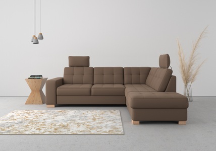SIT&MORE, sit&more Ecksofa, wahlweise mit Bettfunktion und Bettkasten, sit&more Ecksofa »Quincy L-Form«, wahlweise mit Bettfunktion und Bettkasten