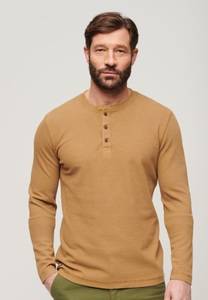 Superdry Langarmshirt »WAFFLE LONG SLEEVE HENLEY TOP«