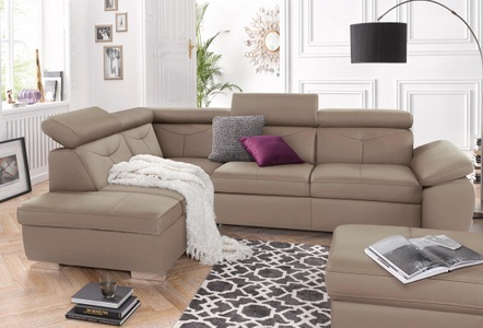 exxpo - sofa fashion, exxpo - sofa fashion Ecksofa, wahlweise mit Bettfunktion und Bettklasten, exxpo - sofa fashion Ecksofa »Spring, super bequem und komfortabel mit Armteil- und Kopfteilfunktion« wahlweise mit Bettfunktion und Bettkasten, L-Form