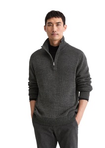 Marc O'Polo Troyer, Stehkragen, regular fit, Bi-Color-Look
