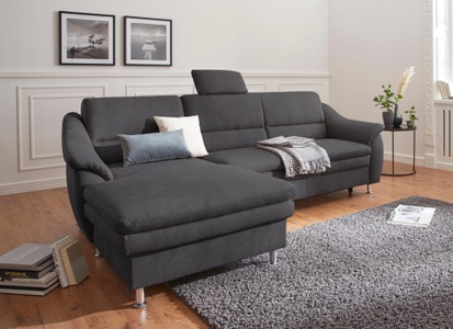 SIT&MORE, sit&more Ecksofa, sit&more Ecksofa »Cardoso L-Form« mit Federkern, wahlweise mit Bettfunktion
