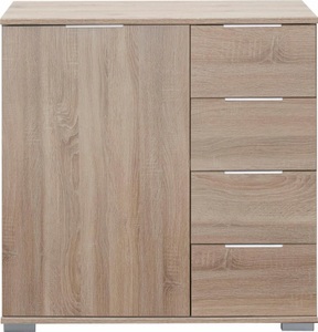 Wimex, home24 Kommode Nadja, MID.YOU Kommode 81/83/41 cm , Nadja , Eichefarben , Holzwerkstoff , 81x83x41 cm , sägerau,Nachbildung,Nachbildung , in verschiedenen Holzdekoren erhältlich , 001787067711