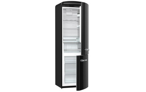 Sibir, Sibir Oldtimer OT 324 BL Kühlschrank Black rechts, 