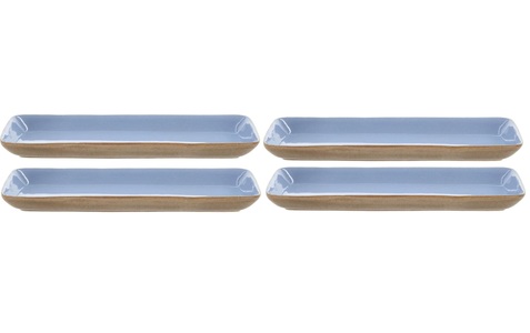 Bitz, Bitz Servierplatte »rechteckig Wood Ocean«, (4 tlg.), Bitz Servierplatte »Wood«, (4 tlg.)