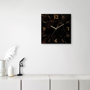LEONIQUE, Leonique Wanduhr »Marmor«, lautlos, ohne Tickgeräusche, nicht tickend, geräuschlos - wählbar: Funkuhr o. Quarzuhr, moderne Uhr für Wohnzimmer, Küche etc. - Stil: modern, Leonique Wanduhr »Marmor«, analog, 30 cm
