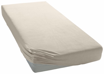 Curt Bauer, Spannbetttuch aus glänzendem Mako-Satin Curt Bauer beige, Curt Bauer Spannbettlaken »Uni-Mako-Satin in Gr. 90x200, 140x200 oder 180x200 cm«, aus Baumwolle, für Matratzen bis 20 cm Höhe, Bettlaken, Spannbetttuch