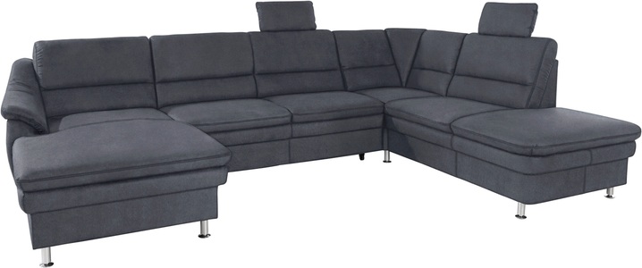 SIT&MORE, sit&more Wohnlandschaft, sit&more Wohnlandschaft »Cardoso U-Form« mit Federkern und Kopfstützen, mit Bettfunktion und Relaxfunktion