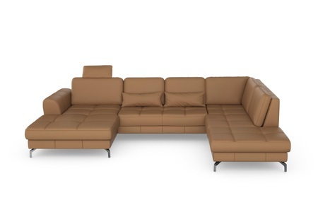 sit&more Wohnlandschaft »Bendigo V«, inklusive Sitztiefenverstellung, Bodenfreiheit 12 cm, wahlweise in 2 unterschiedlichen Fussfarben