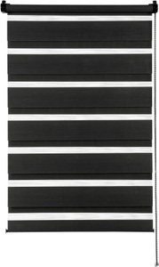 MY HOME, my home Doppelrollo »Duo Klemmrollo«, Lichtschutz, ohne Bohren, freihängend, GARDINIA Rollo »NoName Easyfix 75 x 150 cm, Schwarz«