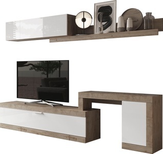 INOSIGN, LC Wohnwand »Slim«, INOSIGN Wohnwand »Slim«, 4-tlg., weiss Hochglanz Lack