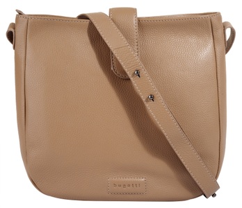 Bugatti, bugatti Henkeltasche »ELSA«, echt Leder, Elsa - Schulter-Damentasche in Sand