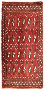 MorgenLand, morgenland Wollteppich »Turkaman Teppich handgeknüpft rot«, rechteckig, 8 mm Höhe, morgenland Wollteppich »Turkaman Teppich handgeknüpft rot«, rechteckig, 8 mm Höhe