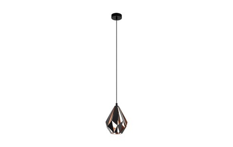 EGLO Leuchten, EGLO Leuchten EGLO Leuchten Pendelleuchte, EGLO Pendelleuchte »1 Hängel. schwarz, kupfer«, Leuchtmittel E27 Leuchtmittel wechselbar