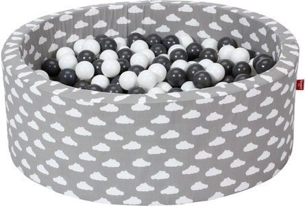 Knorrtoys, knorr® toys Bällebad soft - Grey white clouds - 300 balls grey/creme, Knorrtoys® Bällebad »Soft, Grey White Clouds«, mit 300 Bällen Grey/creme; Made in Europe