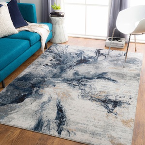 Surya, Surya Teppich »Abstract«, rechteckig, weich; Höhe: 10 mm, Livabliss Teppich »NEW YORK« rechteckig 10 mm Höhe Moderner Designerteppich in Marmor Optik, Kurzflor Wohnzimmerteppich