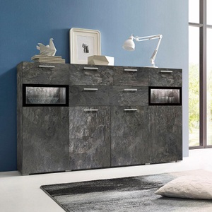undefined, Highboard, Breite 182 cm, INOSIGN Highboard »Sarah«, Breite 182 cm, Türen mit Glaseinsatz