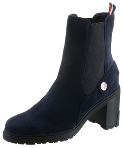 Tommy Hilfiger, Tommy Hilfiger Chelseaboots »OUTDOOR HIGH HEEL BOOT«, mit Zierriegel, Tommy Hilfiger Chelseaboots »OUTDOOR HIGH HEEL BOOT«, mit Zierriegel