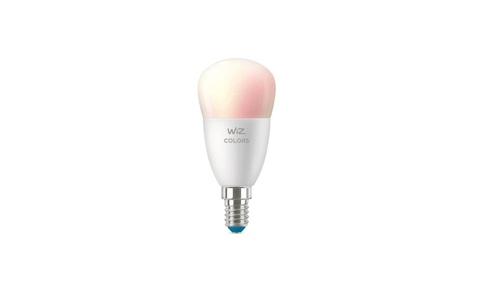 WiZ, WiZ P45 LED-Lampe E14 4,9 W Tropfen satiniert RGBW, WiZ LED-Leuchtmittel »4,9W (40W) E14 Tunable White & Color Einzelpack« E14 Farbwechsler
