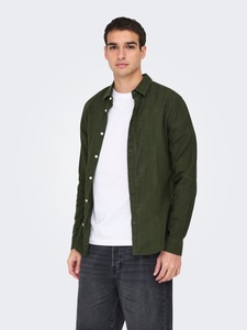 ONLY & SONS Langarmhemd »ONSCAIDEN LS SOLID LINEN SHIRT NOOS«