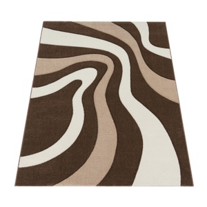 PACO HOME, Teppich, »Diamond 760«, Paco Home, rechteckig, Höhe 18 mm, Paco Home Teppich »Diamond 760«, rechteckig, 18 mm Höhe, Kurzflor, 3D-Design, modernes Wellen Muster