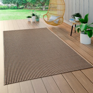 PACO HOME, Paco Home Teppich »Waregem 622«, rechteckig, 4 mm Höhe, Flachgewebe, Uni Farben, kariert, In- und Outdoor geeignet, Wohnzimmer, Paco Home Teppich »Waregem 622«, rechteckig, 4 mm Höhe, Flachgewebe, Sisal-Optik, In- und Outdoor geeignet, Wohnzimmer
