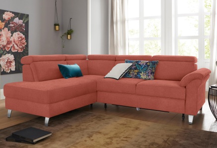 SIT&MORE, sit&more Ecksofa, sit&more Ecksofa, inklusive Kopfteilverstellung, wahlweise mit Bettfunktion und Bettkasten