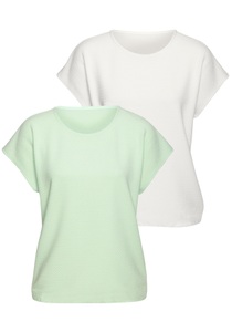 Vivance Kurzarmshirt »mit dezentem Jacquard-Muster«, aus pflegeleichter Qualität