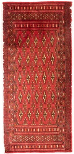 MorgenLand, morgenland Wollteppich »Turkaman Teppich handgeknüpft rot«, rechteckig, 8 mm Höhe, morgenland Wollteppich »Turkaman Teppich handgeknüpft rot«, rechteckig, 8 mm Höhe