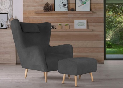 HOME AFFAIRE, Home affaire Sessel »Telford«, wahlweise mit und ohne Hocker, in 4 Bezugsqualitäten, Bezug auch in Luxus-Microfaser in Teddyfelloptik, Home affaire Sessel »Telford auch in Fellimitat, Sessel B/T/H: 77/92/106 cm«, wahlweise mit und ohne Hocker, in vielen Bezugsqualitäten, Ohrensessel