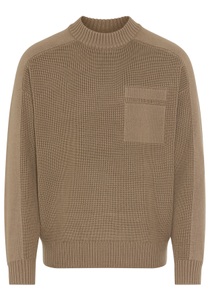 BOSS ORANGE Strickpullover »Andern«, Rundhalsausschnitt, relaxed fit, Strickmix