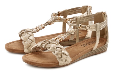 Lascana, LASCANA Sandale, mit raffiniertem Riemchen VEGAN, 