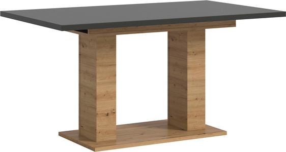 INOSIGN Esstisch »Motus, ausziehbar 150 -190 cm, inklusive 40 cm Einlegeplatte«, (Set, 1 St.), Doppelsäulengestell mit Bodenplatte, Tisch, Esstisch, Küche